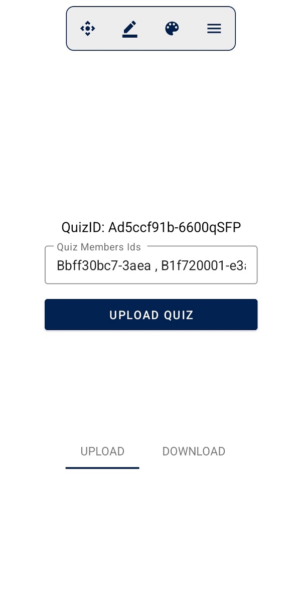 Quiz Creation Screen